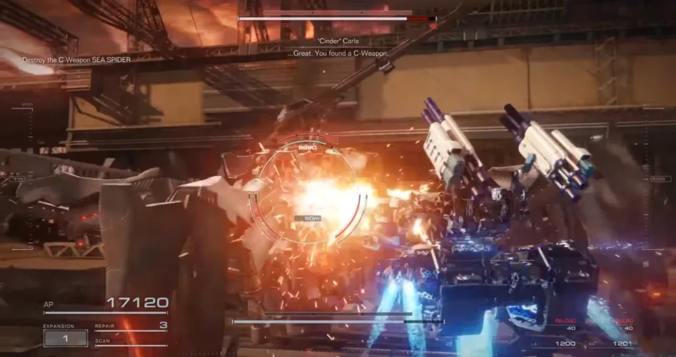 Armored Core 6 Sea Spider Boss