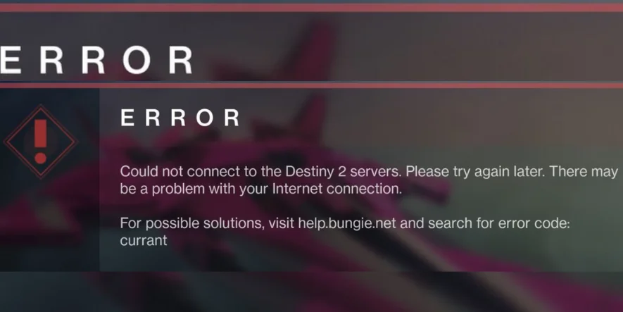 Destiny 2 Error Code Currant
