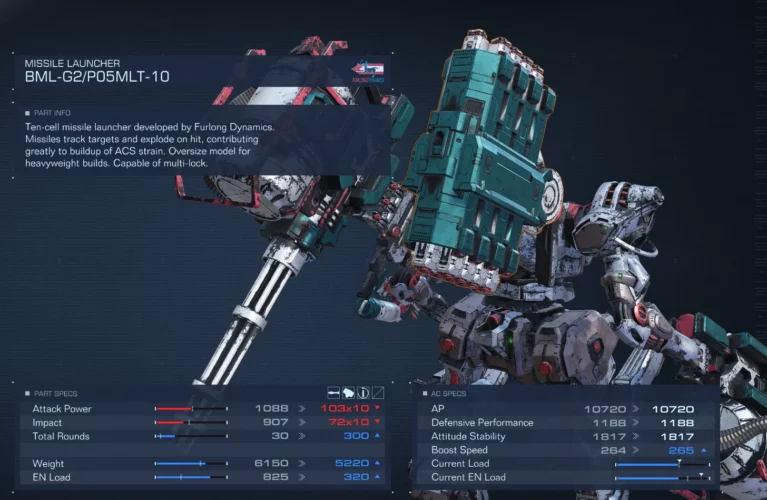 Armored Core 6 Shoulder Weapons